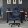 OFM ESS Collection Racing Style Bonded Leather Gaming Chair, in Blue  ESS-3085-BLU 