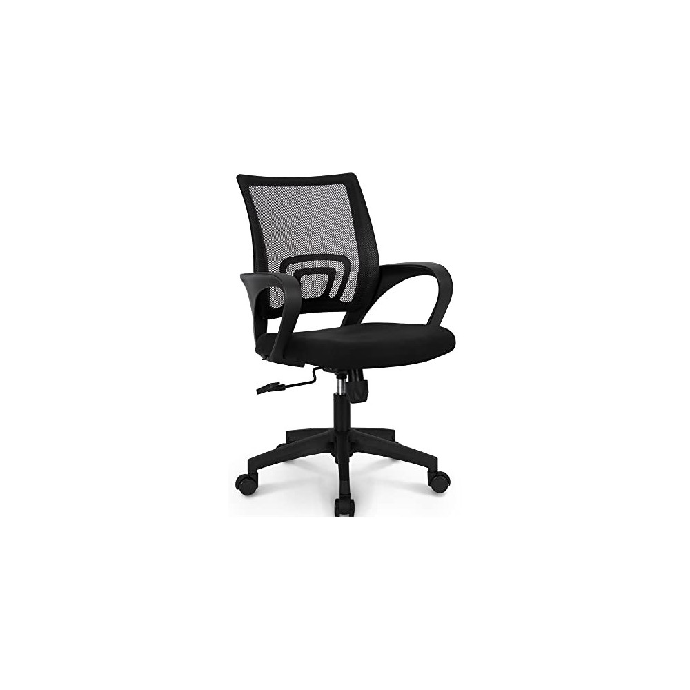 NEO CHAIR Office Chair Computer Desk Chair Gaming - Ergonomic Mid Back Cushion Lumbar Support with Wheels Comfortable Blue Me