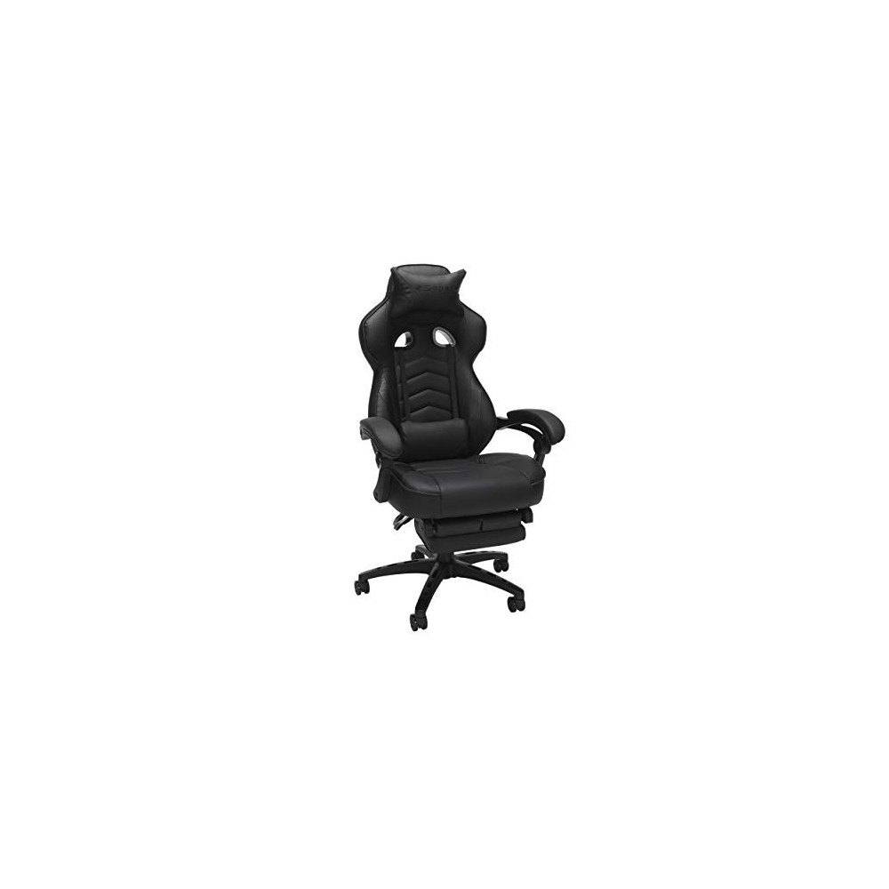 RESPAWN 110 Racing Style Gaming Chair, Reclining Ergonomic Chair with Footrest, in Black  RSP-110-BLK 
