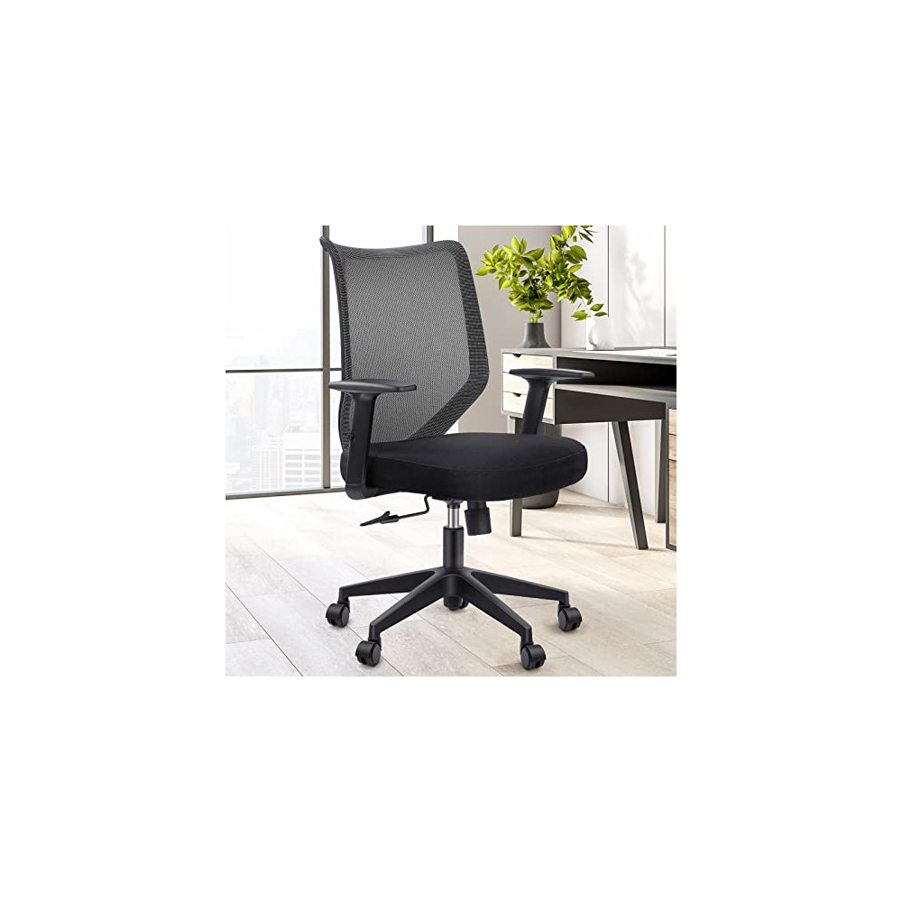 ETasker Ergonomic Office Chair - Home Office Desk Chairs with Adjustable Arms, Breathable Mesh Computer Chair for Home Office