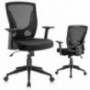 ELABEST Office Chair Ergonomic Desk Chair, Swivel Task Chair with Adjustable Armrest, Soft Sponge Cushion, Lumbar Support, Mi