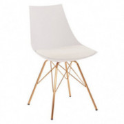 OSP Home Furnishings Oakley Mid-Century Modern Bucket Chair, White