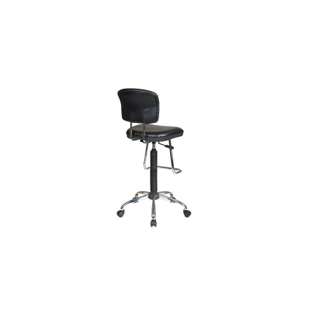 Office Star Pneumatic Drafting Chair with Casters and Chrome Universe