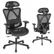 SUNNOW Ergonomic Office Chair, Mesh Computer Desk Chair with Adjustable Lumbar Support, Armrest, Headrest - High Back Executi