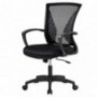 Home Office Chair Mid Back PC Swivel Lumbar Support Adjustable Desk Task Computer Ergonomic Comfortable Mesh Chair with Armre