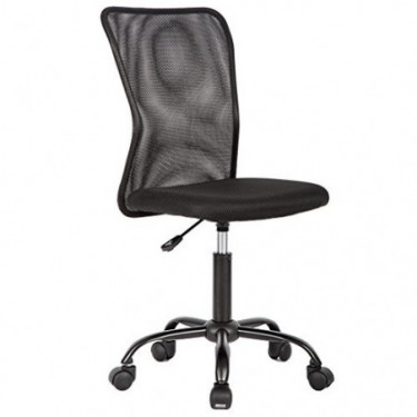 Office Chair Cheap Desk Chair Mesh Computer Chair with Lumbar Support No Arms Swivel Rolling Executive Chair for Back Pain,Bl
