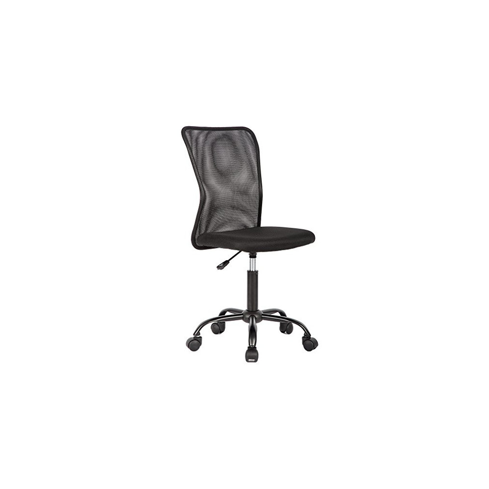 Office Chair Cheap Desk Chair Mesh Computer Chair with Lumbar Support No Arms Swivel Rolling Executive Chair for Back Pain,Bl