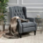 GDF Studio Elizabeth Tufted Charcoal Fabric Recliner Arm Chair