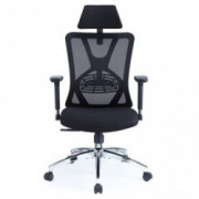Ticova Ergonomic Office Chair - High Back Desk Chair with Adjustable Lumbar Support, Headrest & 3D Metal Armrest - 130° Rocki