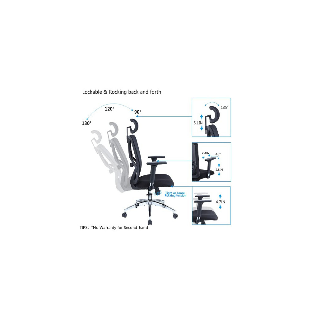 Ticova Ergonomic Office Chair High Back Desk Chair with Universe