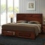 Roundhill Furniture Oakland 139 Wood Bedroom Set, Queen, Antique Oak Finish