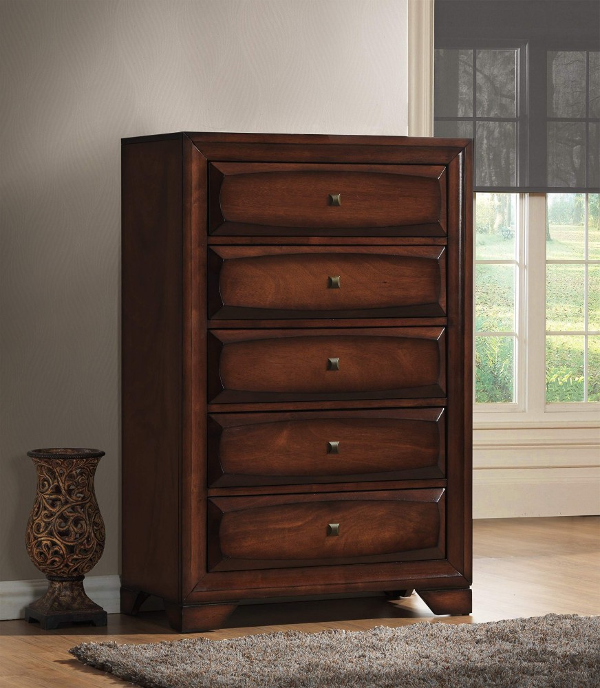 Roundhill Furniture Oakland 139 Wood Bedroom Set, Queen, Antique