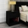 Home Square 3 PC Full Queen Platform Bed Set with Dresser and Nightstand in Black