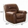 ANJ Electric Recliner Chair W/Breathable Bonded Leather, Classic Single Sofa Home Theater Recliner Seating W/USB Port, Nut Br