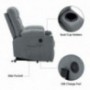 Mcombo Electric Power Lift Recliner Chair Sofa for Elderly, 3 Positions, 2 Side Pockets and Cup Holders, USB Ports, Fabric 72