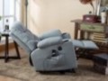Mcombo Electric Power Lift Recliner Chair Sofa for Elderly, 3 Positions, 2 Side Pockets and Cup Holders, USB Ports, Fabric 72