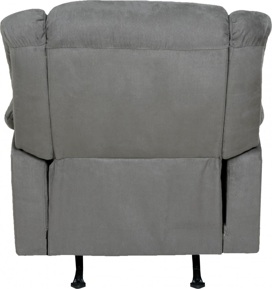 Relaxzen Massage Rocker Recliner with Heat and USB, Gray Microfiber