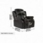 Bonded Leather Recliner Chair - Overstuffed
