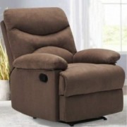 FRIVITY Chair Recliner, Microfiber Ergonomic Sofa Living Room Sofa with Heated Control Home Theater Seating Fit for Elder Age