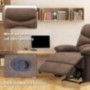 FRIVITY Chair Recliner, Microfiber Ergonomic Sofa Living Room Sofa with Heated Control Home Theater Seating Fit for Elder Age