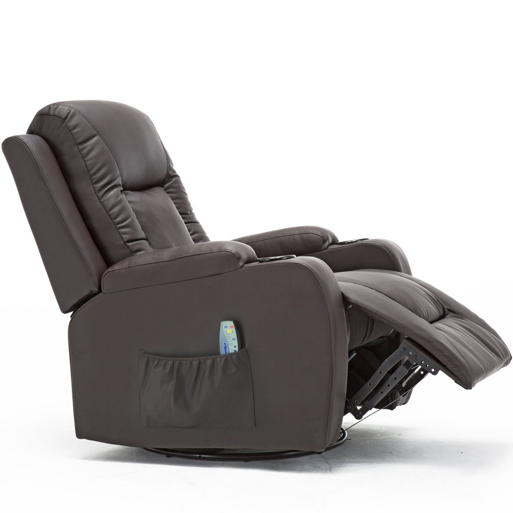 ComHoma Leather Recliner Chair Modern Rocker with Heated Massage Universe Furniture