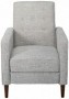 Christopher Knight Home Macedonia Mid Century Modern Tufted Back Light Grey Tweed Fabric Recliner, Single