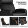 Yaheetech Recliner Chair PU Leather Recliner Sofa Home Theater Seating with Lumbar Support Overstuffed High-Density Sponge Pu