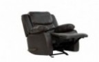 Bonded Leather Rocker Recliner Living Room Chair  Brown 