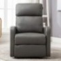ANJ Chair Contemporary Leather Recliner Chair for Modern Living Room Classic Grey