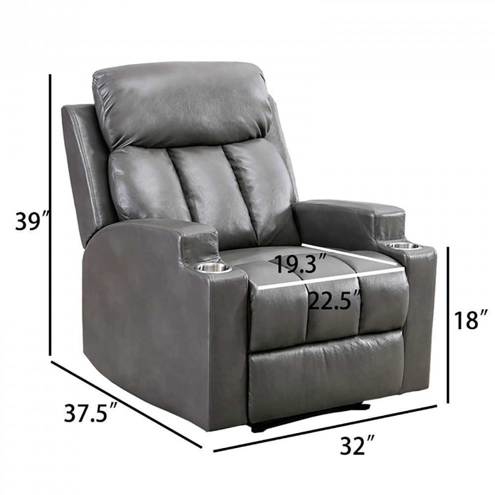 ANJ Chair Recliner Contemporary Theater Recliner with 2 Cup Universe