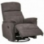 Ravenna Home Pull Recliner with Rotating 360 Swivel Glider, Living Room Chair, 27.6"W, Grey