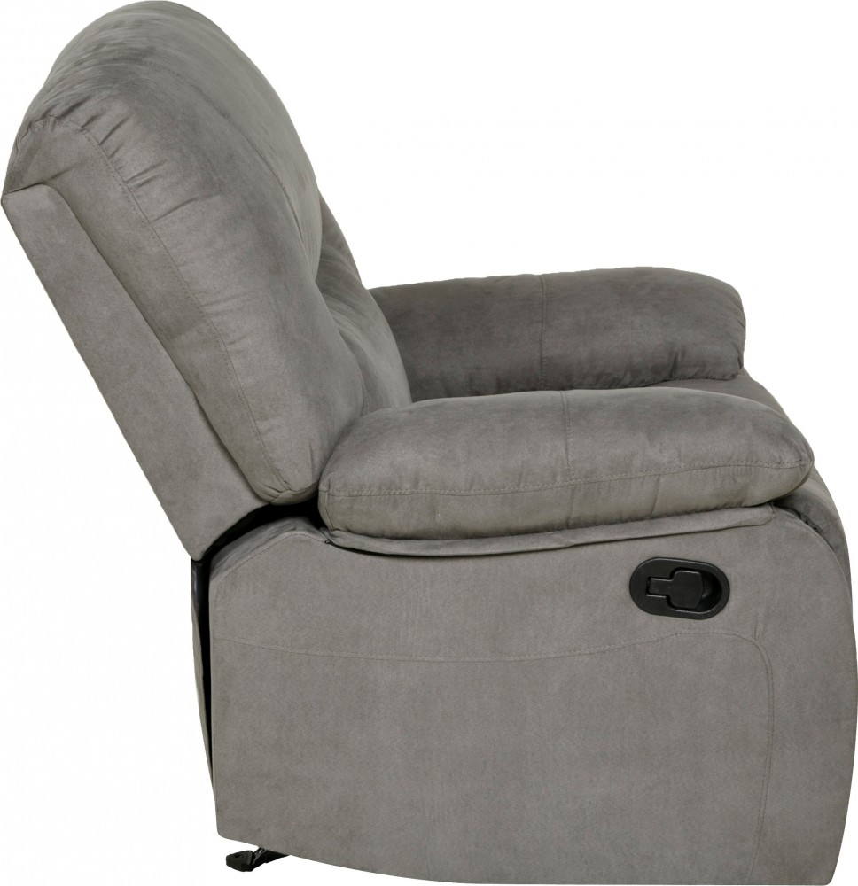 Relaxzen Rocker Recliner, Gray Microfiber Universe Furniture