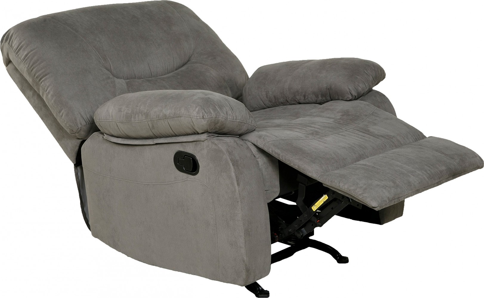 Relaxzen Rocker Recliner, Gray Microfiber | Universe Furniture