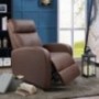 Devoko Adjustable Single Recliner Chair, PU Leather Modern Living Room Chair, Padded Cushion Reclining Sofa for Home Theater 