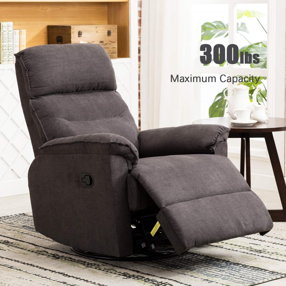 ANJ Swivel Rocker Recliner Chair Single Modern Sofa Home Universe