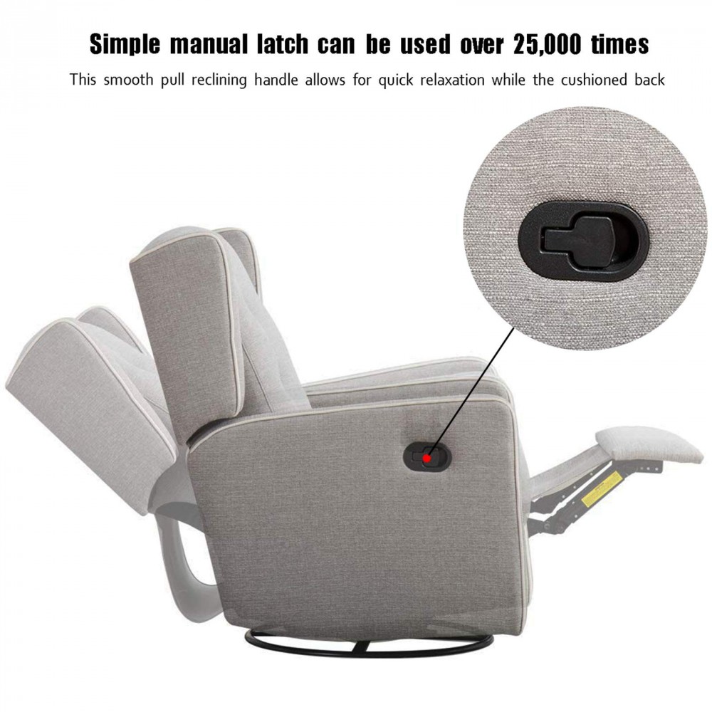 CANMOV Swivel Rocker Recliner Chair Manual Reclining Chair, Universe Furniture