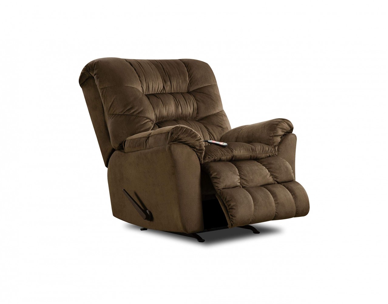 Simmons Upholstery ROCKER RECLINER W/HEAT AND MASSAGE, Brown Universe