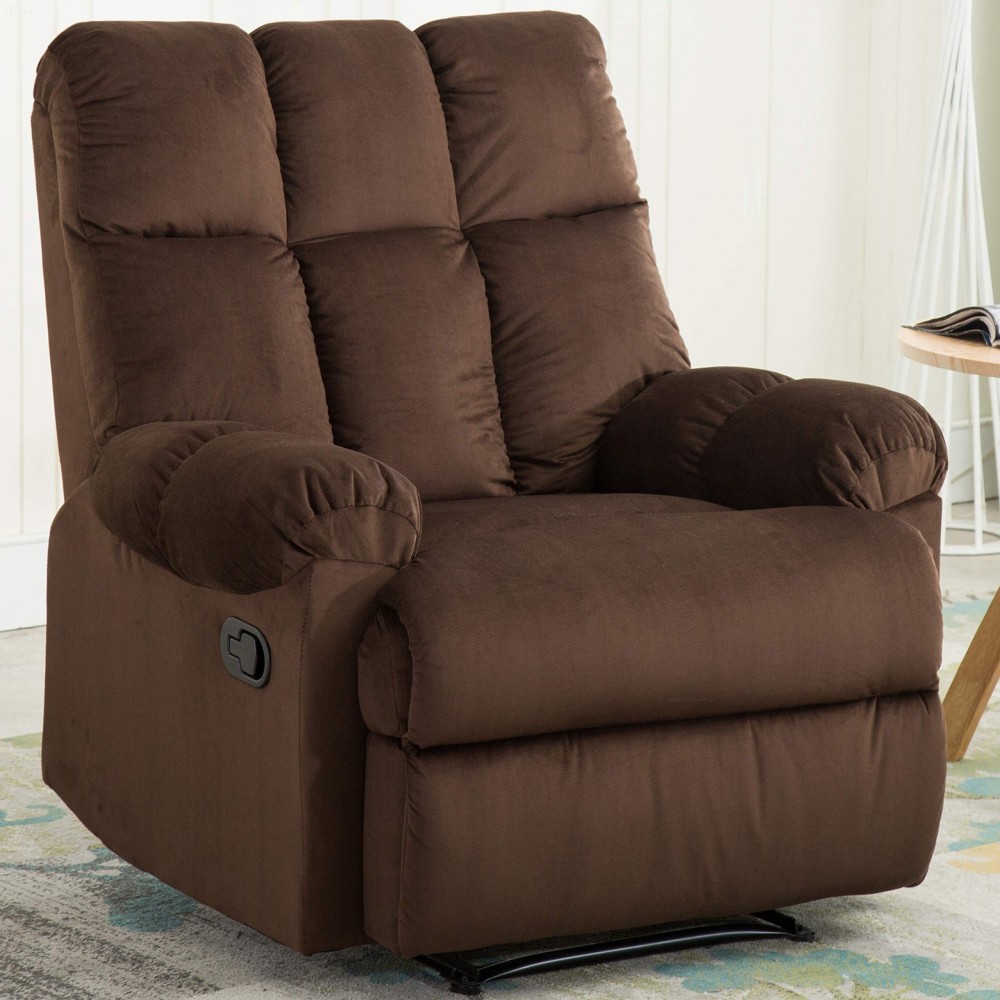 Bonzy Home Overstuffed Fabric Recliner Chair Heavy Duty Manual