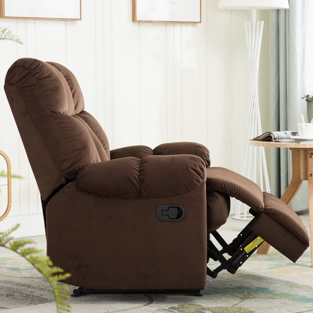 Bonzy Home Overstuffed Fabric Recliner Chair Heavy Duty Manual