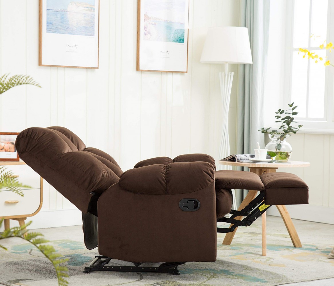Bonzy Home Overstuffed Fabric Recliner Chair Heavy Duty Manual