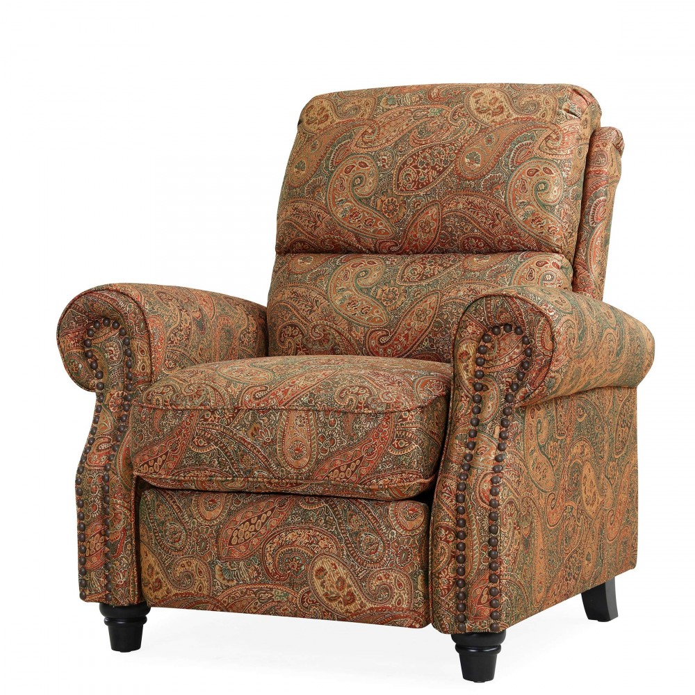 Domesis Cortez Push Back Recliner Chair in Paisley Universe Furniture