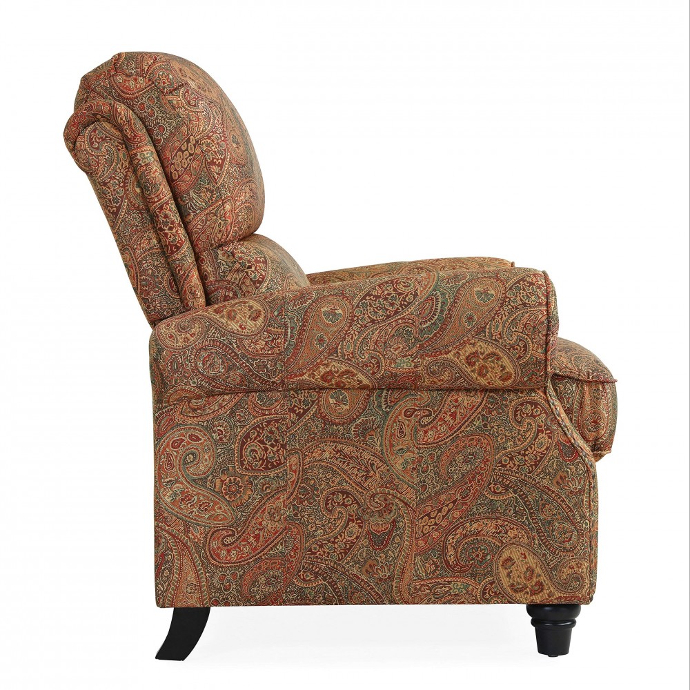 Domesis Cortez Push Back Recliner Chair in Paisley Universe Furniture