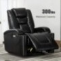 ANJ Electric Power Recliner Chair for Living Room, Breathable Bonded Leather, Classic and Traditional Single Sofa Seat, Home 