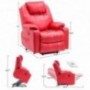 Mcombo Electric Power Lift Recliner Chair Sofa with Massage and Heat for Elderly, 3 Positions, 2 Side Pockets and Cup Holders