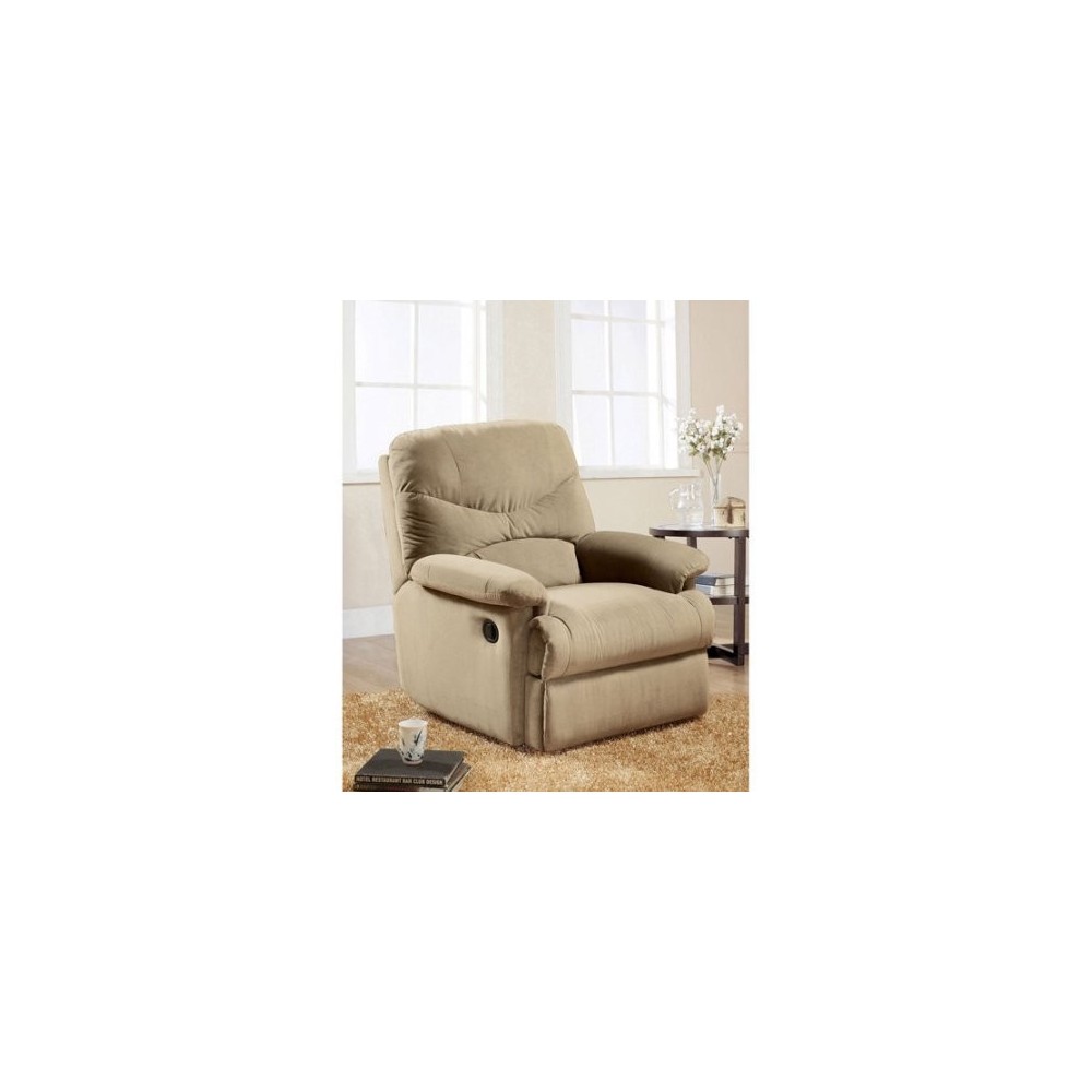 Eshion Wall Hugger Microfiber Recliner Adjustable Chair for Living Room, Multiple Colors  Beige 