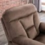 CANMOV Oversize Design Recliner Chair, Manual Reclining Sofa, Contemporary Living Room Chair, Chocolate