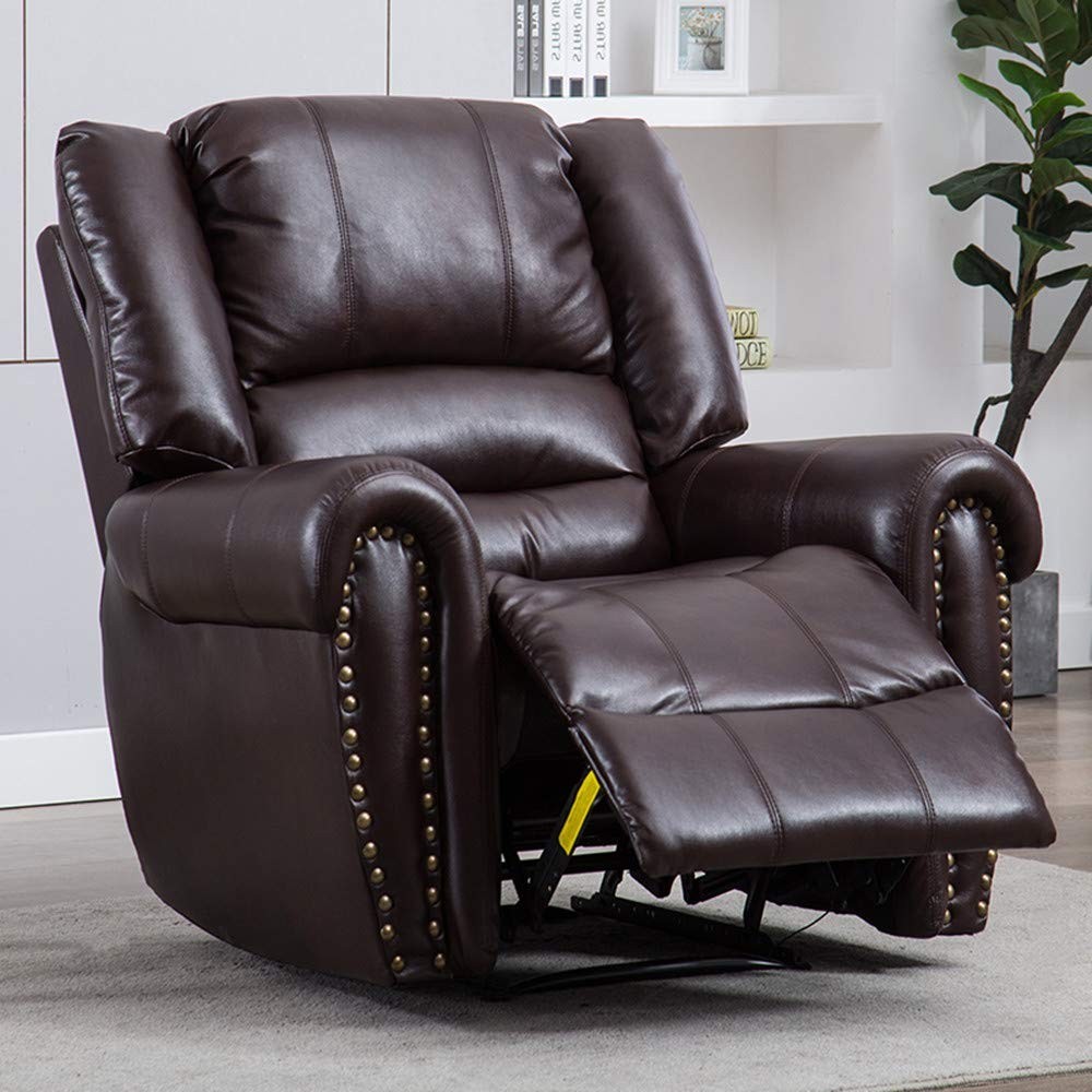 BONZY HOME Leather Recliner Chair 300LBS Heavy Duty Breathable ...