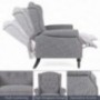 Best Choice Products Tufted Upholstered Wingback Push Back Recliner Armchair for Living Room, Bedroom, Home Theater Seating w