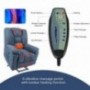 Esright Microfiber Power Lift Electric Recliner Chair with Heated Vibration Massage Sofa Fabric Living Room Chair with 2 Side