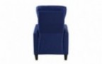 Living Room Slim Manual Recliner Chair  Dark Blue 